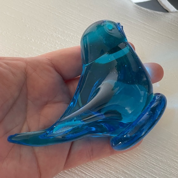 Vintage light blue Bluebird Of Happiness Glass Bird Leo Ward 1992 - Picture 5 of 8